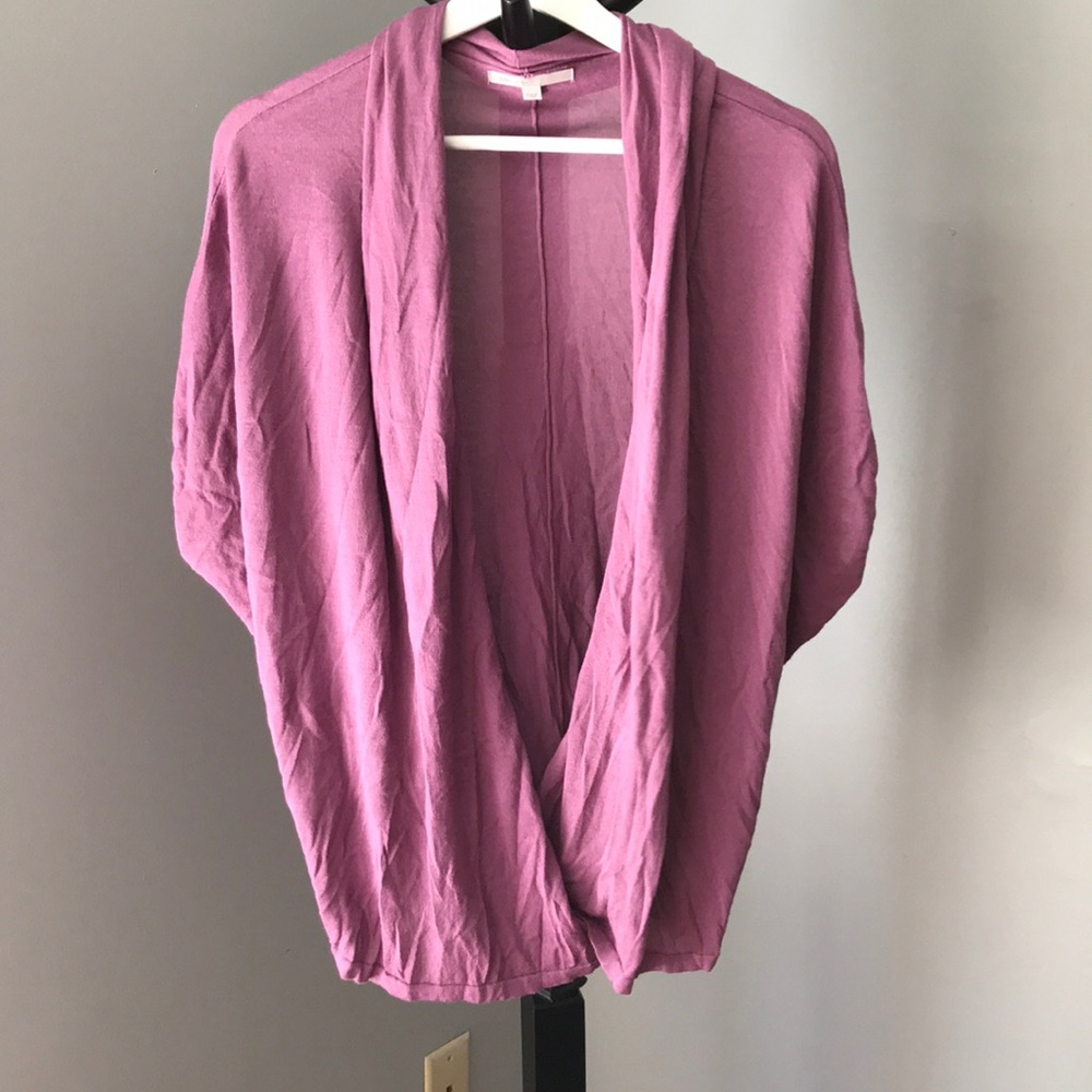 Short Sleeve Shawl/Sweater-Light Purple